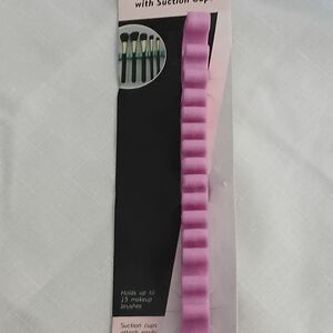 Pink Makeup Brush Holder with Suction Cups